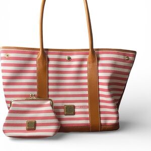 2 for 1 Dooney & Bourke Allison tote and matching kisslock wallet